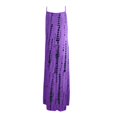 thumbnail image 4 of Femmes Été Boho Plage Imprimé Longue Robe Dentelle Épaule Froide Casual Maxi Robe, 4 of 5