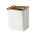 thumbnail image 3 of Bamboo Lid Trash Can Durable Anti Skid Wastebasket ,Garbage Container Bin For Kitchen Indoor Outdoor Small, 3 of 8