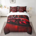 thumbnail image 2 of Ensemble de Literie Voiture de Sport Rouge « Bed in a Bag » Grand Lit, Ensemble Douillette 7 Pcs, Ensembles de Literie Voiture de Course Sport Extrême Vitesse Automobile Véhicules Compteur de Vitesse Ensemble de Draps avec Douillette, 2 of 5