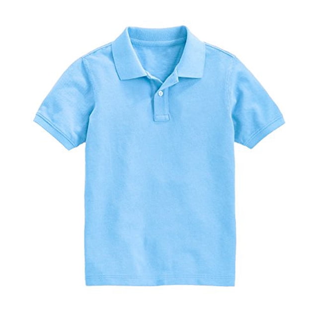 Peach Couture Polo Piqué Classique à Manches Courtes pour Garçons