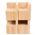 thumbnail image 4 of 4Pcs Khaki Wood Riser for Rectangle Bed Risers 5cm Height Increase, 4 of 8