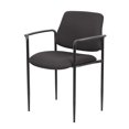 thumbnail image 4 of Boss Office Square Back Diamond Fabric Stackable Guest Chair in Black, 4 of 8