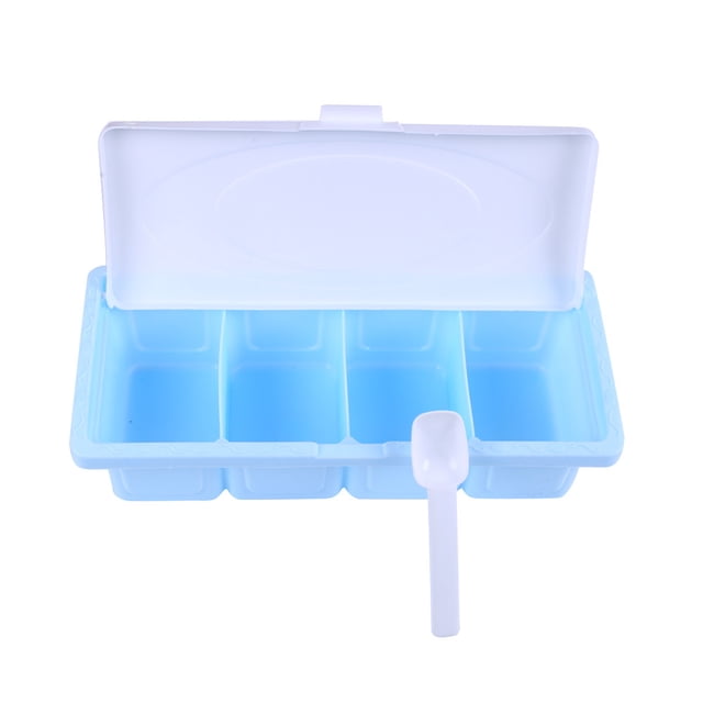 Contenants de Rangement de Cuisine Transparents Support d'Assaisonnement Pots à Épices Boîte Contenant de Rangement Pot à Condiments Outil de Cuisine