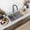 Grey, variant on Stylish Dual Mount 33" White Composite Granite Double-Bowl Kitchen Sink with 5 Accessories S-833WH