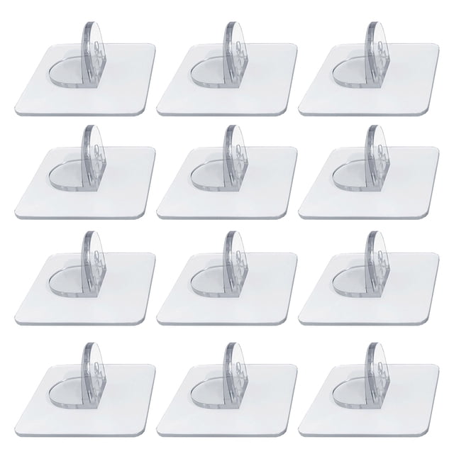 Shisuyan 12pcs Shelf Support Peg Plastic Transparent Anti-slip Retainer for Home Organization