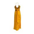 thumbnail image 4 of Gupgi Women Halter Long Dress Sleeveless V-Neck Ruffle Ruched Flowy Dress Summer Tie Backless Beach Dresses, 4 of 7