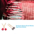thumbnail image 3 of tredstone 2 Pieces Drum Stick Portable Wood Handle Drumstick Musical Instrument Red, 3 of 6