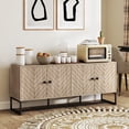 thumbnail image 2 of HOMCOM Sideboard Buffet Cabinet, Coffee Bar Cabinet, Oak, 2 of 10