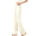 thumbnail image 4 of Cowsor Kids' Solid Color Elastic Waist Long Pants - Loose Breathable Sleeping Pants with Side Pockets, Dual-Purpose for Daily Wear & Sleep, Soft Fit 5-15 Years, 4 of 5