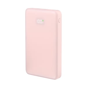 onn USB-C/USB-A 10,000 mAh Fast Charge Power Bank for Smartphones & Tablets, Pink