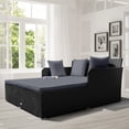 thumbnail image 1 of Giantex Rattan Daybed Patio Loveseat Sofa Set, Wicker, Grey, 1 of 8