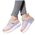 thumbnail image 4 of Chaussures de Patin Lumineuses pour Filles, Espadrilles à Semelles Épaisses avec Roues, Rechargeables par USB, Roulettes, Chaussures Mode, 4 of 8