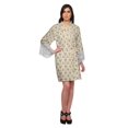thumbnail image 4 of Moomaya Printed Short Robes For Women Cotton Robes For Women With Lace Trim, 4 of 6