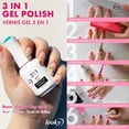 thumbnail image 2 of Looky 3-in-1 Gel Nail Polish, Combined Base, Color, Top Coat, Salon Quality Manicure at Home DIY, Easy Application Nail Lacquer Enamel, Quick UV LED Curing, Long Lasting Color, 15ml (0.5fl oz) 16+ sha, 2 of 4