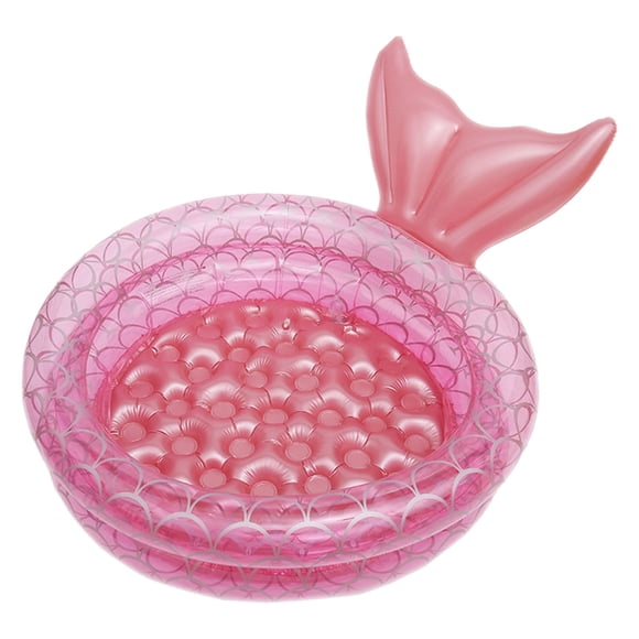 Inflatable Backyard Kiddie Mermaid Pools, Garden Round Swimming Pool for Kids, Kiddie Paddling Pool Indoor&Outdoor Baby Ball Pit Pool,Portable Inflatable Child/Children Little Pump Pool