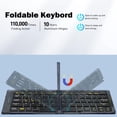 thumbnail image 4 of RONY Foldable Bluetooth Keyboard: Rechargable Wireless Bluetooth Keyboard Portable Travel Keyboard for Phone Laptop Mac Desktop, 4 of 9
