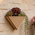 thumbnail image 1 of Dvumao Organizers and Storage, Creativness Triangular Wooden Wall Mounted Plants Stand And Shelving Unit Wooden Plants Stand For Home Decor, Mom Gifts, 1 of 6