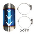 thumbnail image 1 of Exhaust Pipe Cover Protector, Stainless Steel High Strength Impact Resistance Exhaust Heat Shield Cover  For Motorcycle Bluing, 1 of 8