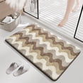 thumbnail image 2 of JilgTeok 2 Packs Non Slip Absorbent Bathroom Rug Mat Soft Polyester Carpet for Bedroom Entrance Floor Machine Washable 23.6x15.7in, 2 of 7