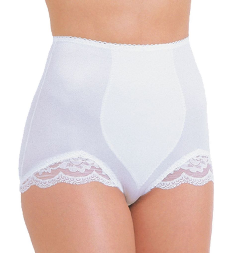Culotte Femme Rago 919 Légère Gainante à Jambe en V avec Dentelle (Blanc 3X)