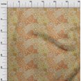 thumbnail image 3 of oneOone Rayon Orange Fabric Asian Mosaic Floral Craft Projects Decor Fabric Printed By The Yard 56 Inch Wide, 3 of 4