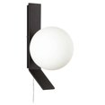 thumbnail image 1 of Valemont 1 Light Halogen 10 inch Wall Sconce, Matte Black with Opal White Glass, 1 of 1