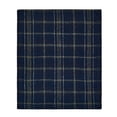 thumbnail image 4 of Fraiche Holiday Collection Reversible Throw Navy Plaid with Solid Green Reverse, 50 in x 60 in, 4 of 6