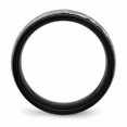 thumbnail image 2 of Stainless Steel Brushed Black IP Grooved Ring 12.5 Size, 2 of 6