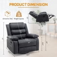 thumbnail image 2 of Korser Oversized Swivel Rocker Recliner Chair for Adults Faux Leather for Living Room,Black, 2 of 7