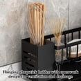 thumbnail image 4 of Étagère de Rangement Multifonctionnelle pour la Cuisine - Organisateur D'Éponges et de Torchons à Poser sur le Plan de Travail - Étagère en Plastique Durable À, Noir, JKODE, 4 of 8
