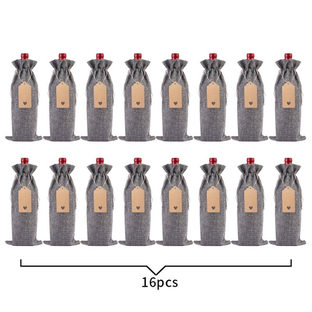 Birdeem Linen Wine Bottle Bag Set Wine Bottle Set Linen Tag Red Wine Packaging Bag