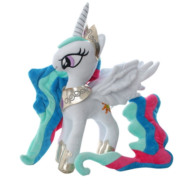 12-Inch Little Pony Princess Celestia Stuffed Animal Plush Toy, Cuddly Cartoon Collection Gift for Fans
