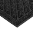 thumbnail image 3 of Contours "Delwood" 18-inch x 30-inch Rectangular Needlepunch Charcoal Doormat, 3 of 5