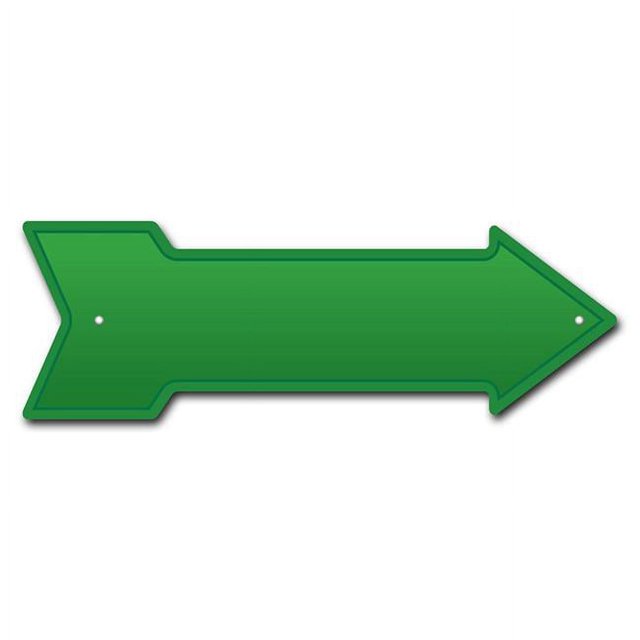 SignMission P-ARROW-999837 6 x 18 in. Wide Green Arrow Sign