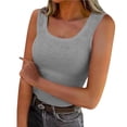 thumbnail image 1 of Yuyuzo Débardeurs pour Femmes Sans Manches Col Rond Tops Ajustés Basiques, 1 of 5