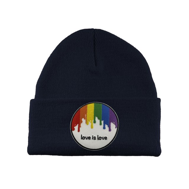 Gravity Threads Bonnet à Revers avec Patch Peinture Love is Love - Marine