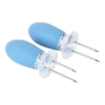 thumbnail image 2 of Braveheart 2pcs Brochette de Maïs Brochette en Acier Inoxydable avec Poignées en Silicone, Bleu, 2 of 9