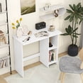 thumbnail image 4 of Costway Petit Bureau d'Ordinateur avec Rangement Bureau d'Écriture Moderne avec Tablette Ajustable Blanc, 4 of 10