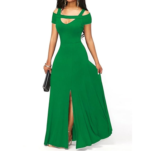 Gspmoly Robes pour Femmes, Printemps et Su Robe de Printemps et d'Été pour Femmes Nouvelle Aguichant Style Long Fille Épicée Haute Élasticité Couleur Unie Robe Jupe pour Femmes Robes de Cocktail pour Femmes Offres du Jour
