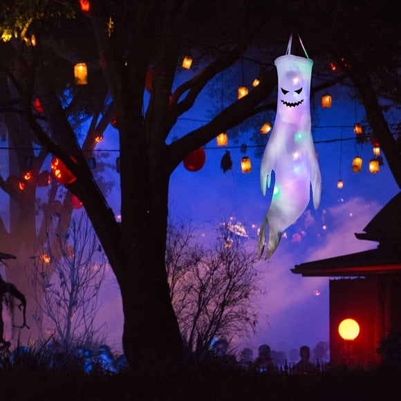 Drppepioner Drapeau de Trachée d'Halloween - Polyester Léger, Rotatif à 360°, Parfait pour les Fêtes en Plein Air, la Cour, la Véranda avant et les Décorations de Bonbons Ou Sort