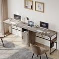 thumbnail image 4 of Bestier Reversible 60 inches L Shaped Computer Desk with Storage Cabinet Office Desk for 2 Person, 4 of 7