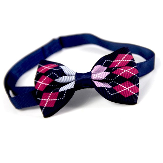Colliers pour Chiens Nœuds Papillon Sangle Réglable Mode Animaux de Compagnie Accessoires Réglables Décorations Boucle Vêtements Chiots Chats Festival Carreaux Bleus
