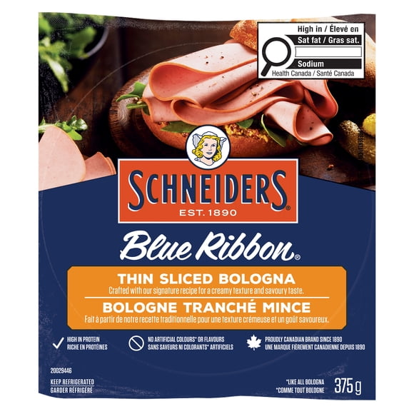 Schneiders Blue Ribbon® Thin Sliced Bologna, 375 g