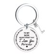 thumbnail image 1 of Creative DIY To My Son Stainless Steel Last Name 26 Letter Keychain 2.5x2.5cm, 1 of 8