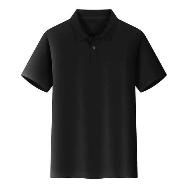 Polo pour Garçons Préados Polo Noir Chemise à Manches Courtes pour Garçons Chemise de Rugby Tenue pour Garçons 11-12 Ans