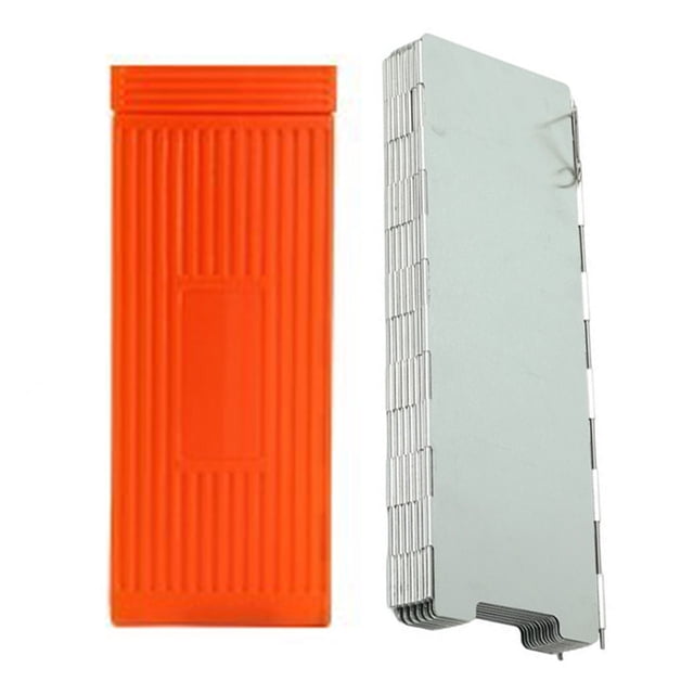 Pare-vent de Poêle de Camping en Acier Pliable avec Sac à Cordon pour Pique-Nique et Randonnée en Plein Air