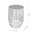thumbnail image 3 of Table d’appoint en osier pour patio HOMETRENDS – Noir, 3 of 10