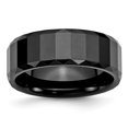 thumbnail image 1 of Ceramic Black 8mm Edge Wedding Band Ring Man Fancy  For Dad Mens  For Him, 1 of 10