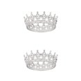 thumbnail image 3 of ZheElen Alloy Durable And Non-deforming Rhinestone For Wedding Or Cosplay Family Wedding Hair Crown Silver  + white 2Set, 3 of 6