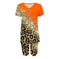 thumbnail image 3 of Ensembles Assortis pour Femmes Été Mode Estivale pour Femmes Décontractée T-Shirt à Manches Courtes Col en V Ensemble Short Ensembles d'Été pour Femmes en Liquidation, 3 of 3